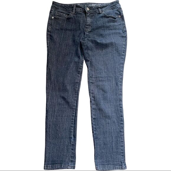 Liz Claiborne Secretly Slender Slim Leg Jeans Sz 8P - Picture 1 of 10